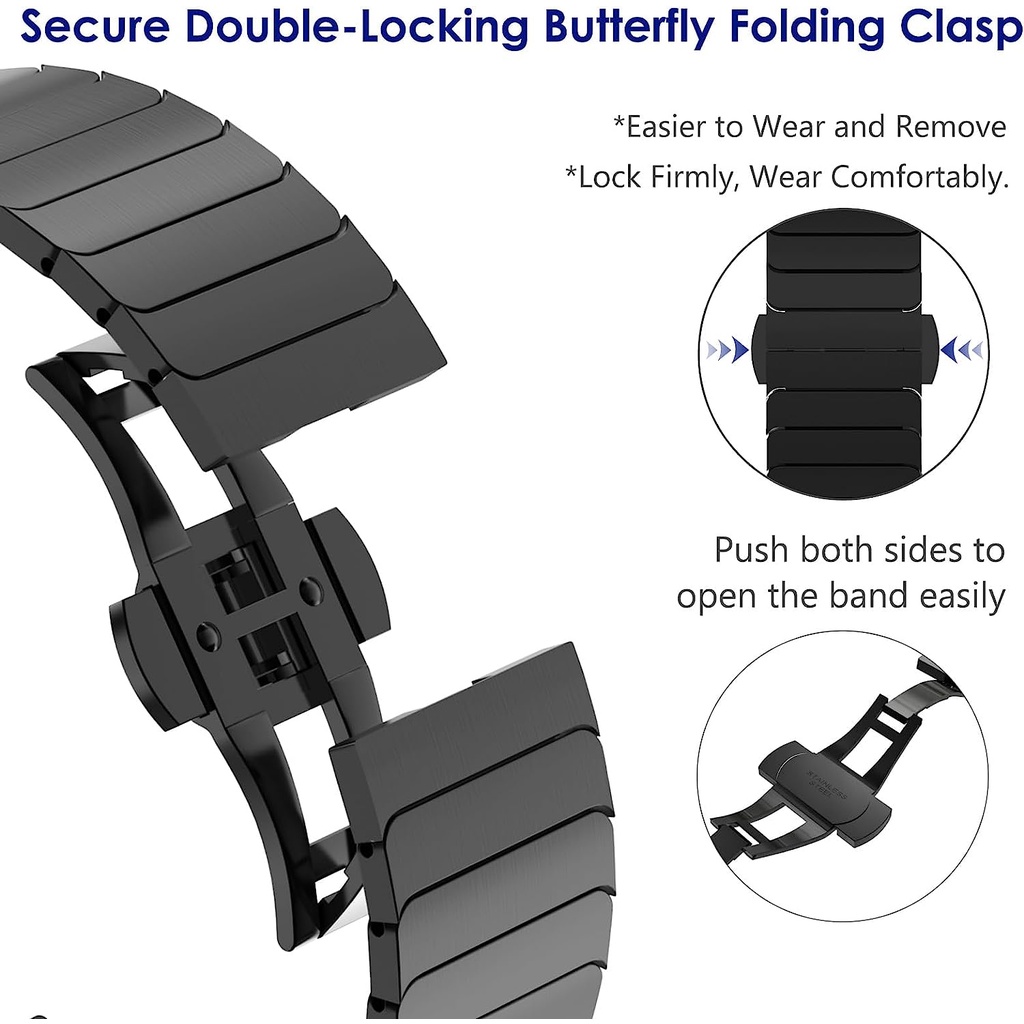 No gap dây đeo kim loại starp bằng thép không gỉ cho samsung galaxy watch 4/6 classic 47mm 43mm 46 42mm galaxy watch 4 5 6 40mm 44mm 5pro