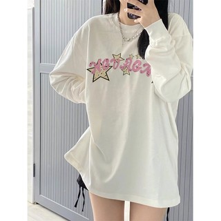 Áo thun FASHMILY 100% cotton dài tay thời trang Hàn Quốc xinh xắn cho nữ