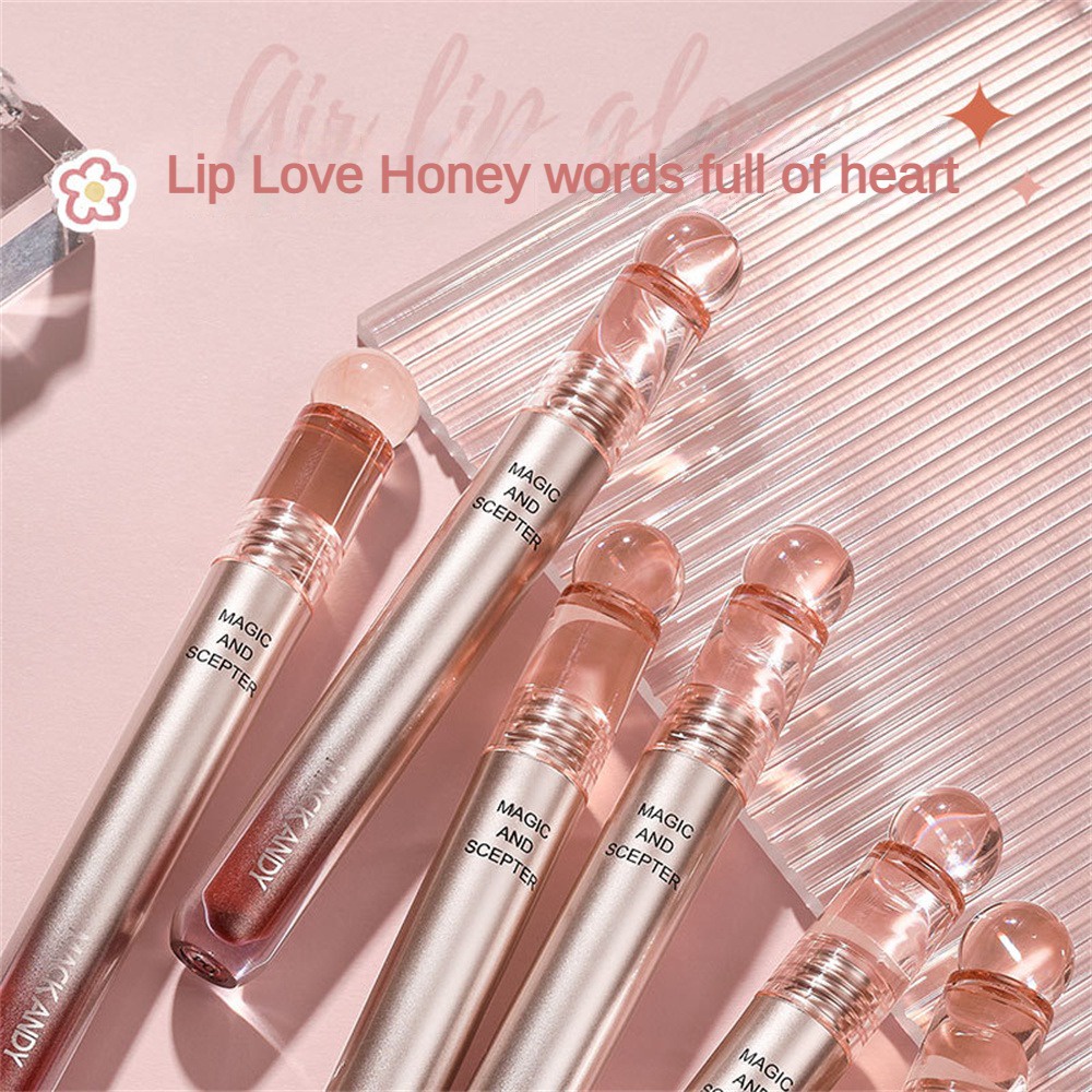 ♕ Mack Andy Magic Wand Son Bóng Nhẹ Dưỡng Ẩm Matte Velvet Fog Surface Son Môi Hoàn Màu Cao Trang Điểm Môi Lâu Trôi NỘI THẤT