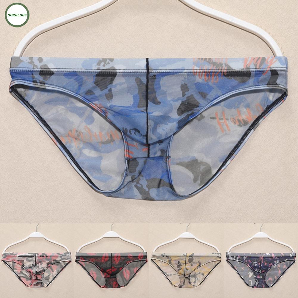 New Coming~Men Brief Breathable Underwear Comfortable Lingerie Low Rise See-Through#Home Essentialses