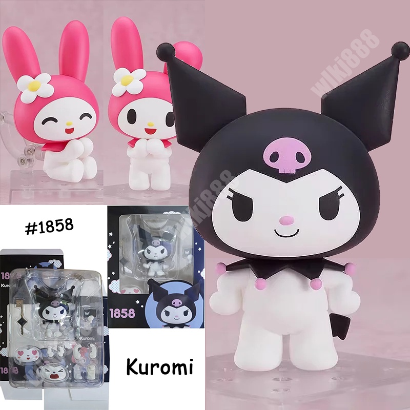 Nendoroid sanrio kuromi melody 1857 1858 phiên bản q dễ thương thay đổi khuôn mặt anime articulado hành động hình mô hình búp bê