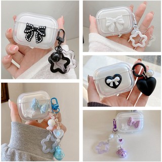  Đối với ốp lưng qcy t20   ailypods   t13 anc   ht05   mielobuds anc   ht03 ngôi sao thời trang   love vỏ bảo vệ tai nghe trong suốt bằng silicon 