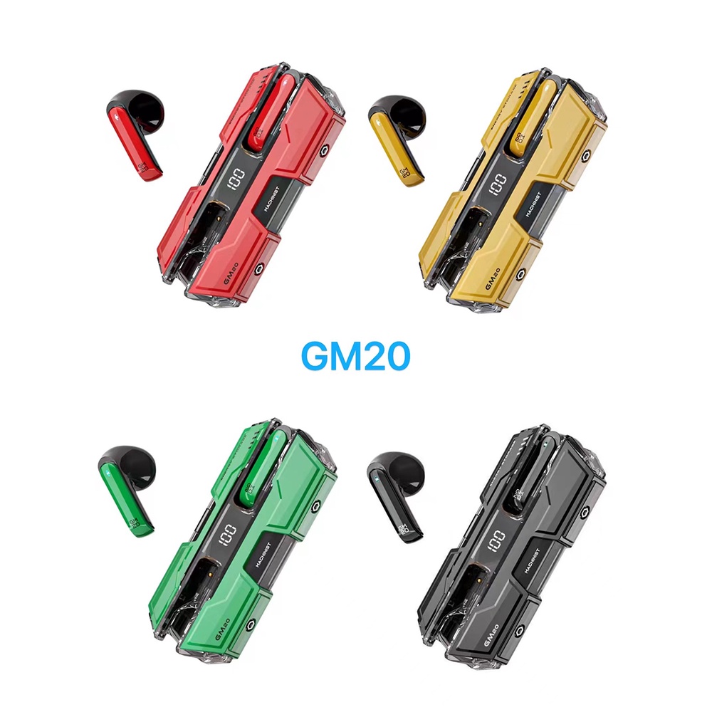 Gm20 tws game tai nghe bluetooth thiết kế tàu vũ trụ tai nghe không dây in-ear tai nghe âm thanh nổi bass có mic