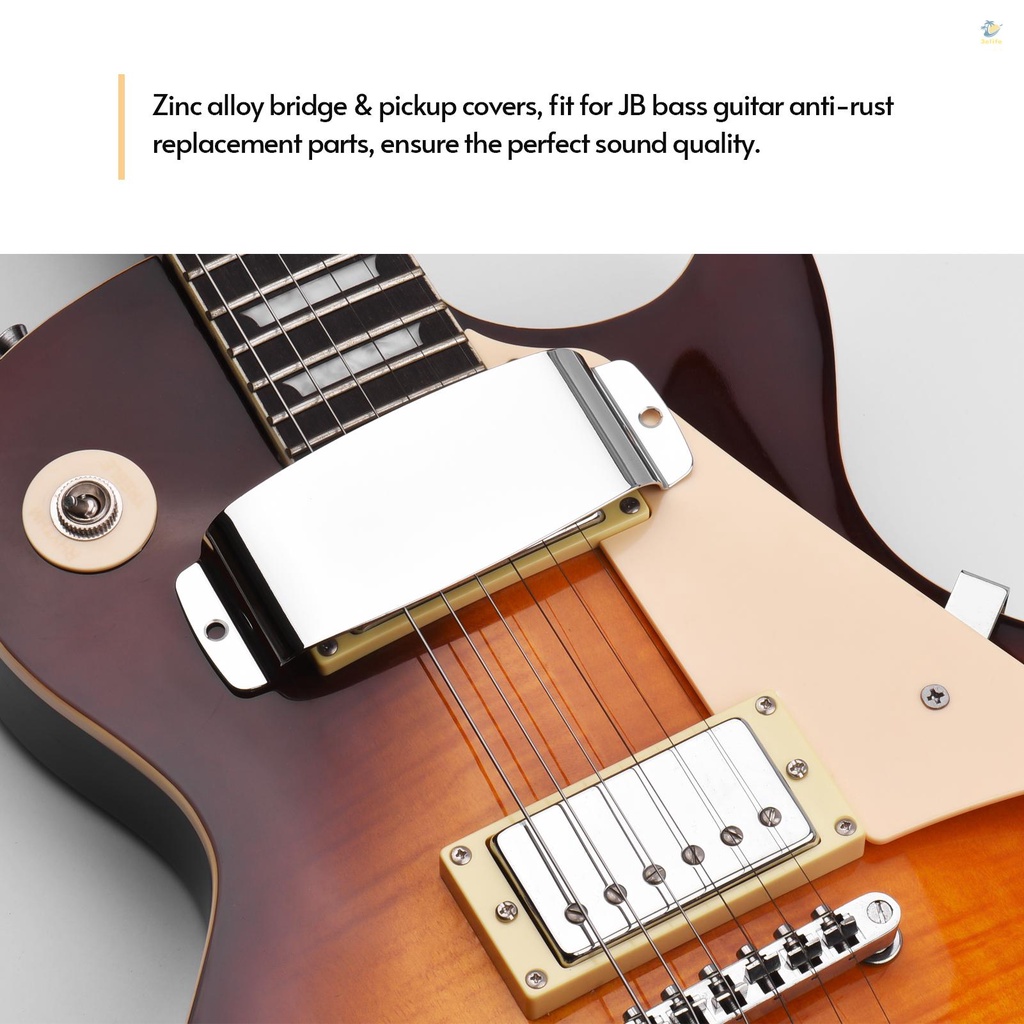 3elife hợp kim kẽm bass pickup cover protector bridge cover plate for jazz bass jb bass guitar electric bass