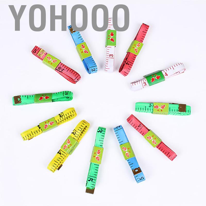 Yohooo Soft Tape Measure Long Accurate Brilliant Color Cloth for Sewing Tailoring