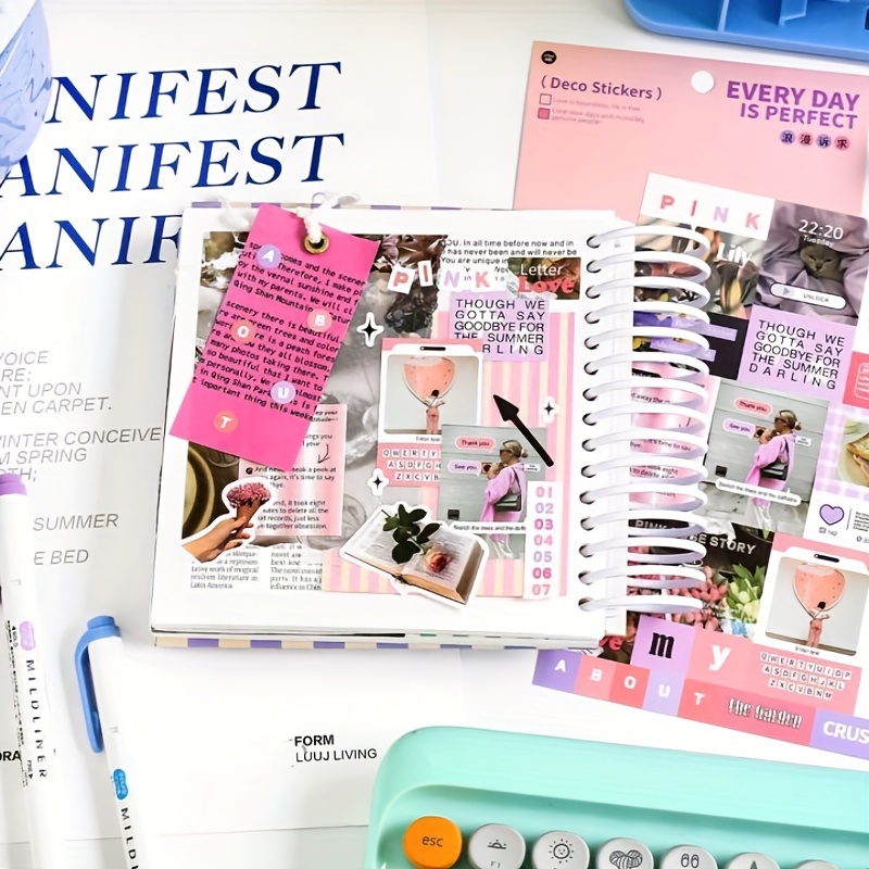 Mohamm 1 tờ cat cup cake ice cream flower paper sticker chất liệu trang trí dán để cắt dán scrapbooking diy journaling