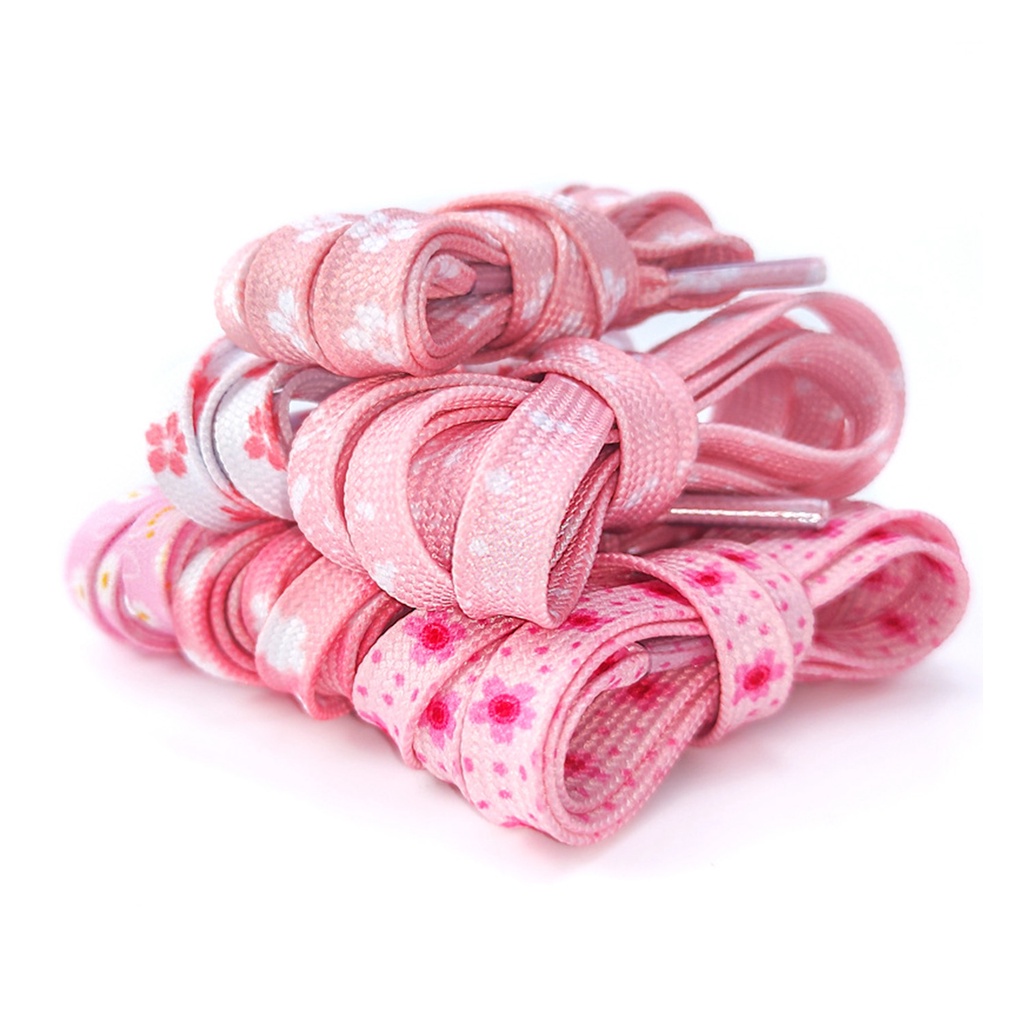 1 Cặp Dây Giày In Hình Hoa Anh Đào Nhiều Kiểu Dáng Thời Trang Dành Cho Nữ