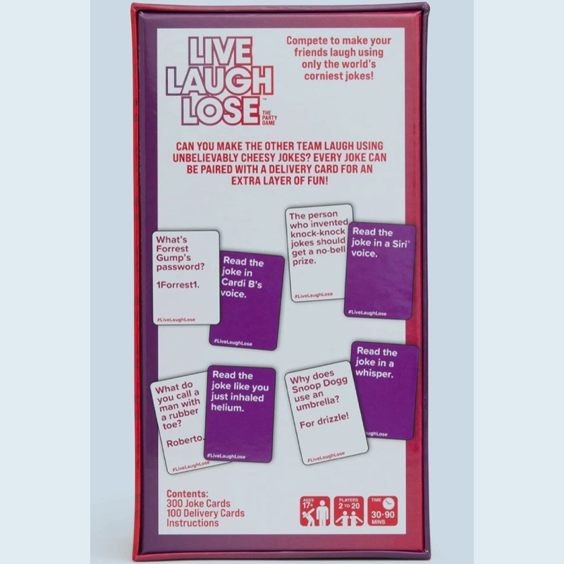 WHAT DO YOU MEME? Live Laugh Lose - The Party Game Where You Compete to Make Corny Jokes Funny