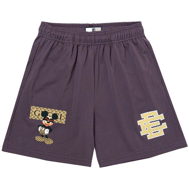 Eric Emanuel Quần Short Thể Thao Phối Lưới Dài Đến Đầu Gối Phong Cách Đường Phố Mỹ Cho Nam Và Nữ