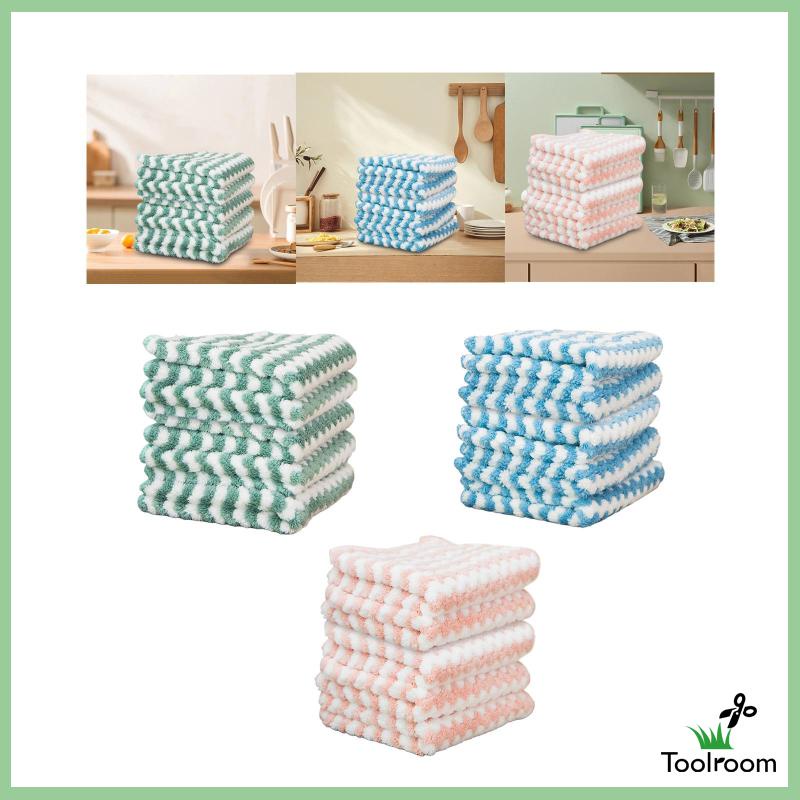 Set 5 Khăn Lau Mềm Mại Khử Khuẩn Cho Nhà Bếp