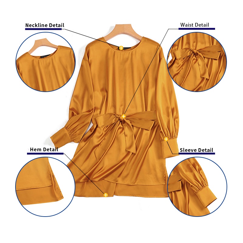 Zanzea Áo Kiểu Tay Phồng 3 / 4 Cổ Tròn Phong Cách Hàn Quốc Dành Cho Nữ