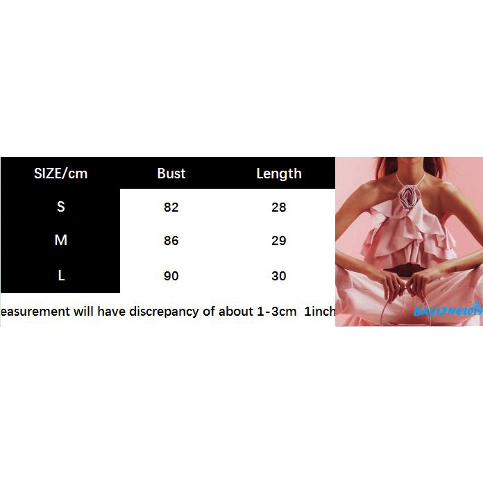 Áo Croptop Hai Dây Hở Lưng 3D Màu Hoa Hồng Dành Cho Nữ