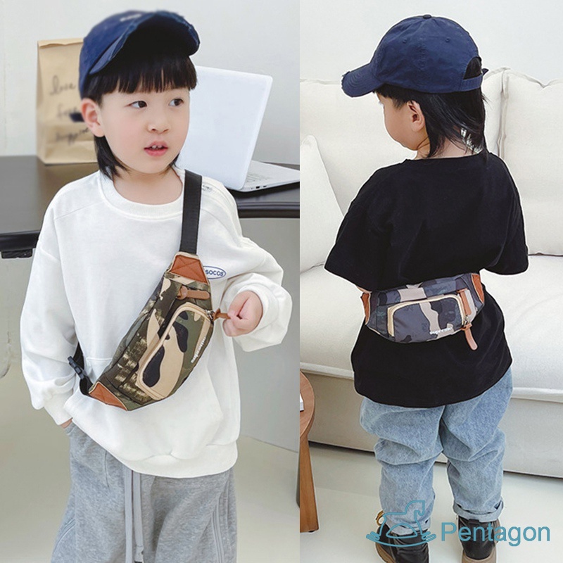 Túi Đeo Chéo Siêu Nhẹ In Họa Tiết Rằn Ri Phong Cách Hàn Quốc Cho Bé