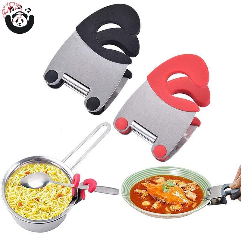 Kẹp Nhấc Nồi / Giá Đỡ Bằng Thép Không Gỉ Chống Bỏng Đa Năng Cho Nhà Bếp