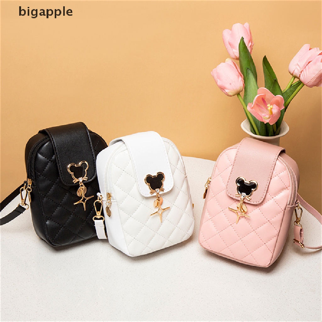 Túi Đeo Chéo Đựng Điện Thoại Họa Tiết Thêu Kim Cương Màu Trơn Phong Cách Retro Đơn Giản Dành Cho Nữ