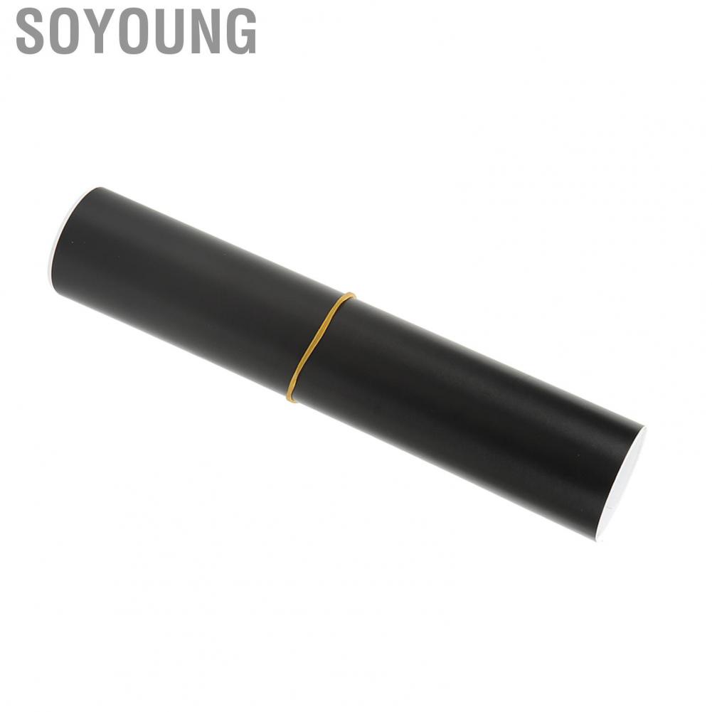 Soyoung 130 X 20cm Car Windscreen Sun Strip Sticker Matte Black PVC Windshield Protection Universal