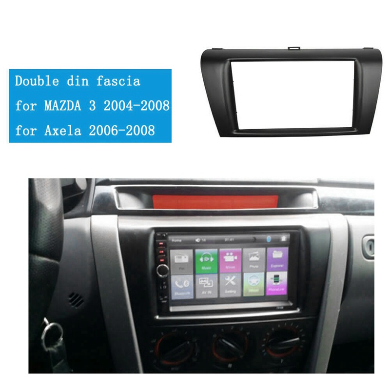 Khung Viền Bảng Điều Khiển Radio DVD Fascia Fascias 2DIN Cho Mazda 3 AXELA 2004-2007 2008 2009