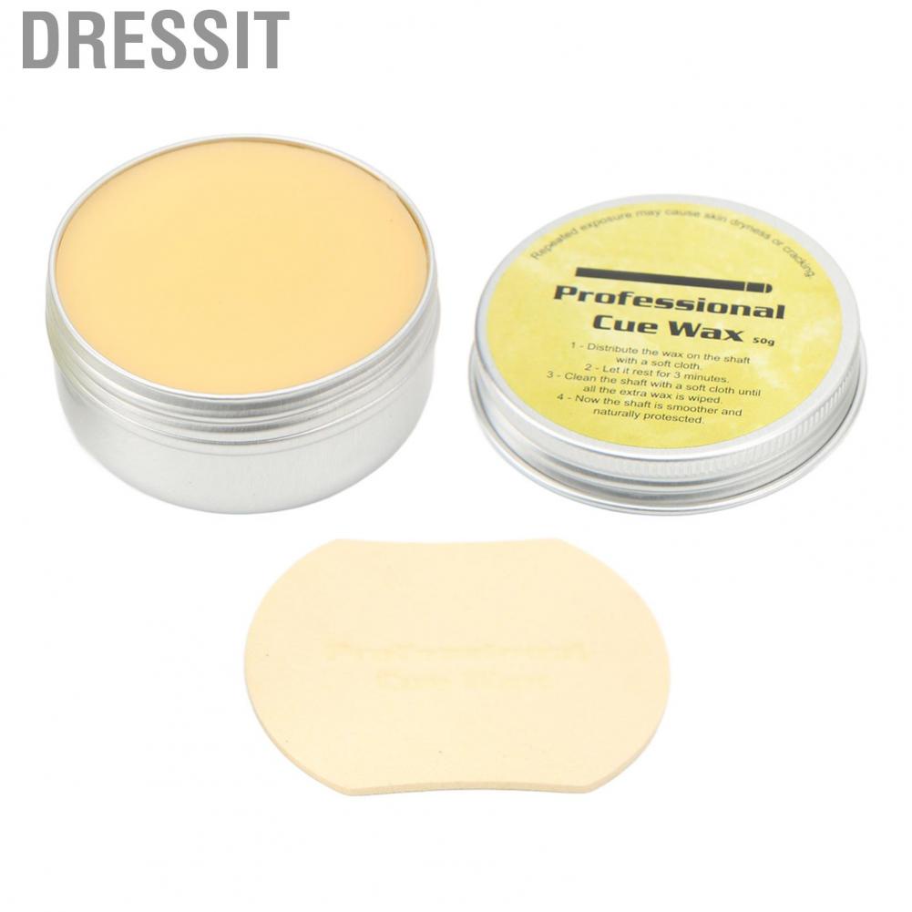 Dressit Stick Cue Wax  Silky Pool Shaft Protective with Polishing Sheet for Wooden Shafts