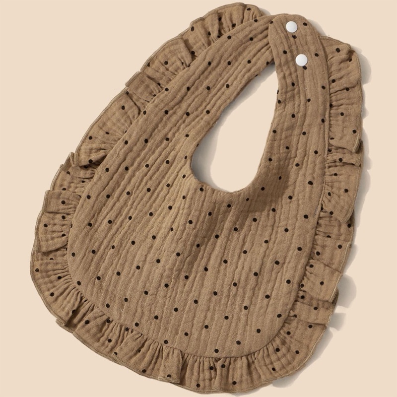 Yếm Ăn Viền Bèo Thoáng Khí Tiện Dụng Cho Bé Sơ Sinh