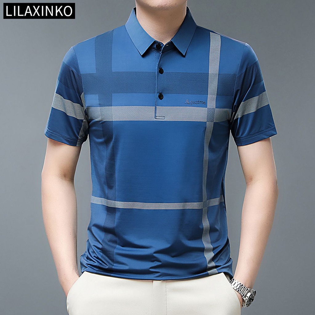 Áo Thun Polo Tay Ngắn Kẻ Sọc 6 Màu Thời Trang Dành Cho Nam