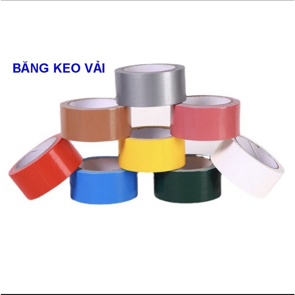 [sale50%] [BĂNG KEO VẢI]băng dính vải đủ các màu đủ kích thước 5cm x 2cm x 10m