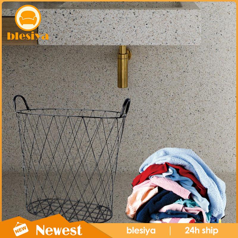 Giỏ Đựng Đồ Giặt Bằng Sắt Có Tay Cầm Trang Trí Nhà Cửa