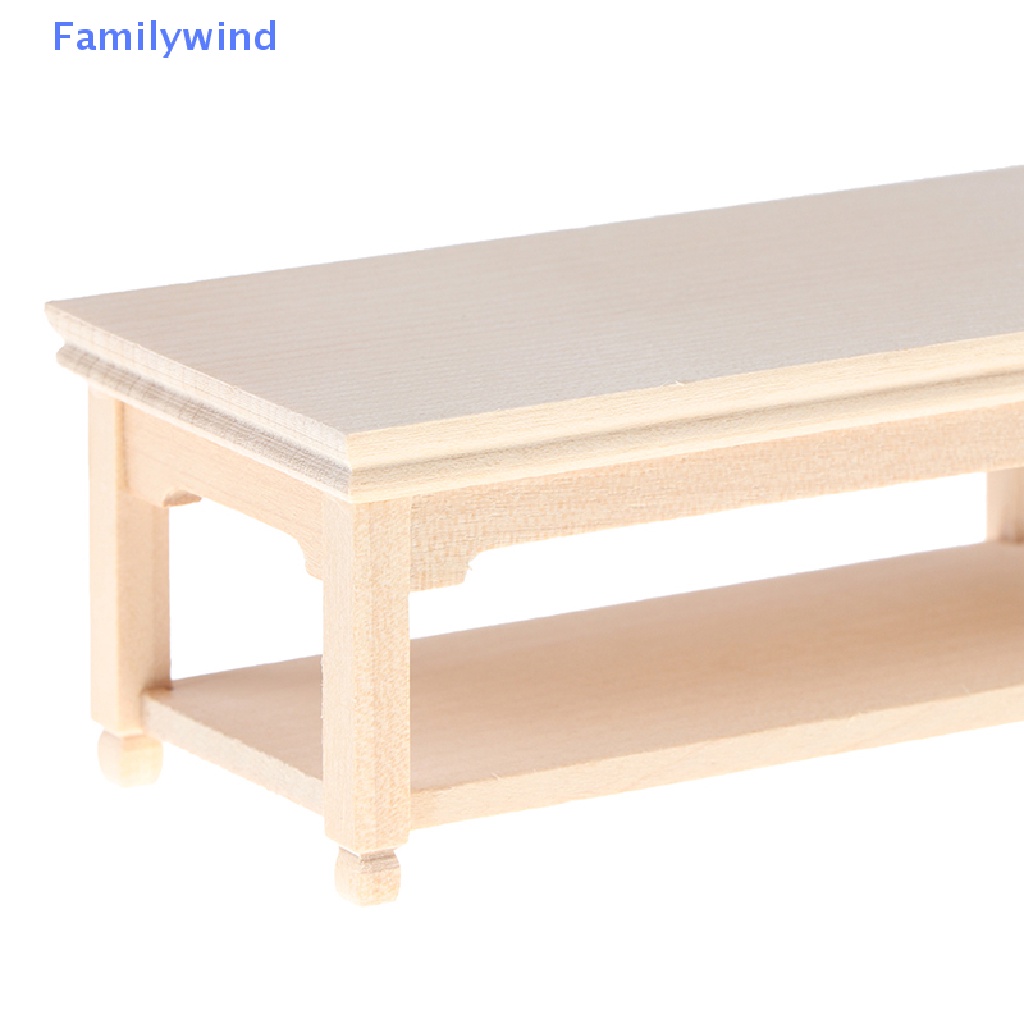 Mô Hình Bàn Trà Mini Bằng Gỗ Tỉ Lệ 1: 12 Trang Trí Nhà Búp Bê