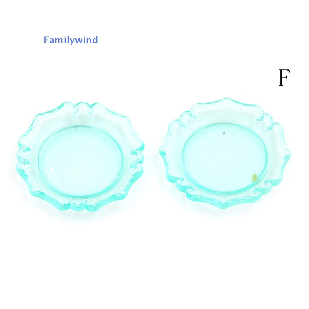 Set 2 Đĩa Tròn Màu Hồng Tỉ Lệ 1 / 12 Dùng Trang Trí Nhà Búp Bê Dụng Cụ Làm Đẹp Chất Lượng Cao