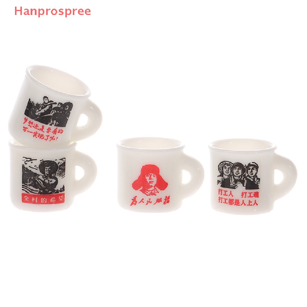 Bộ 10 Cốc Tráng Men Mini Trang Trí Nhà Búp Bê