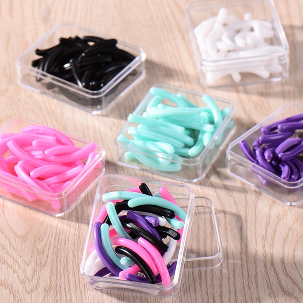 Hộp 30 Miếng Đệm Silicone Uốn Cong Lông Mi Độ Đàn Hồi Cao Thiết Kế Cong Kèm Hộp Đựng Dành Cho Bạn Nữ