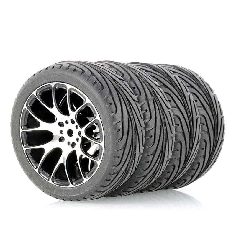 Set 4 Bánh Xe Cho Xe Hơi Điều Khiển Từ Xa Tỉ Lệ 1 / 10