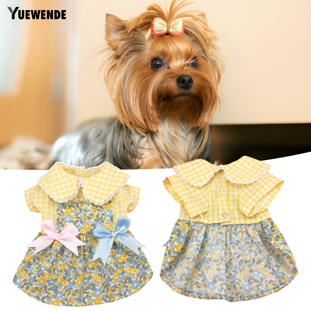 Yue.z Đầm Họa Tiết Kẻ Sọc Mềm Mại Dành Cho Thú Cưng