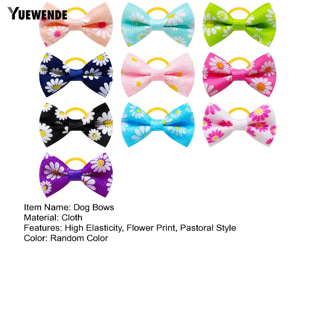 Set 10 Dây Buộc Lông Thú Cưng Co Giãn Màu Sắc Ngẫu Nhiên