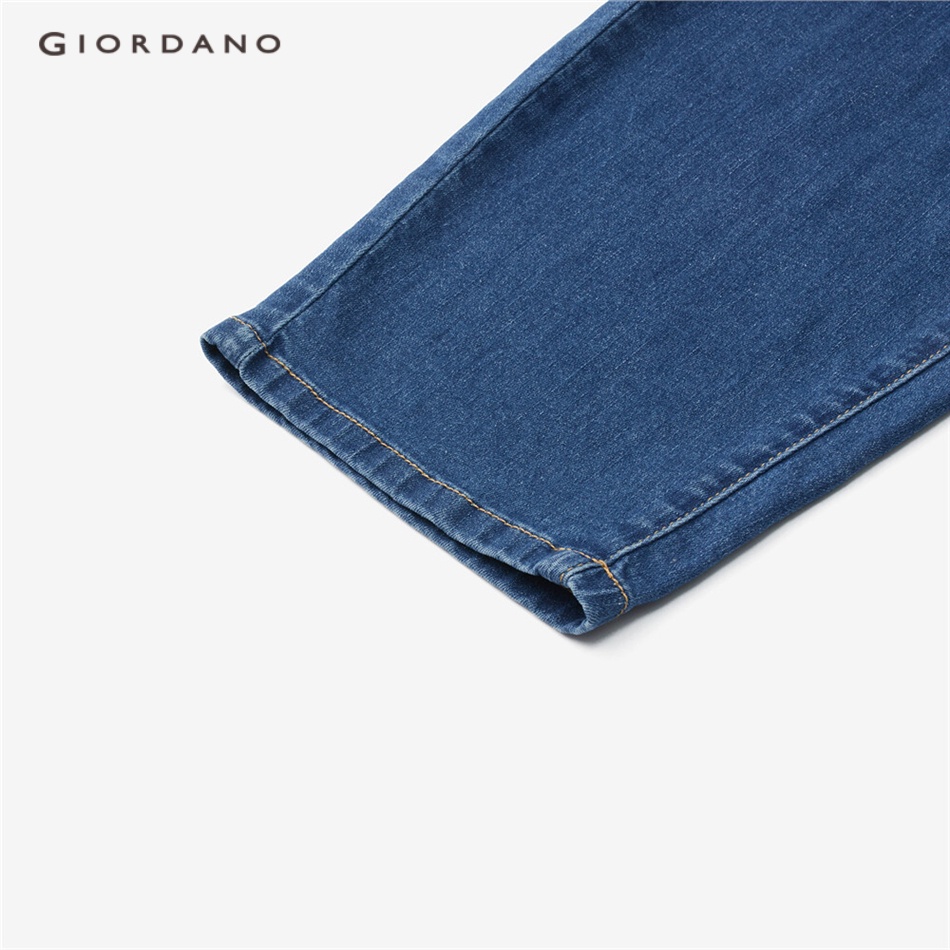 Quần denim GIORDANO 18423001 phối túi lưng co giãn vừa thời trang cho nữ