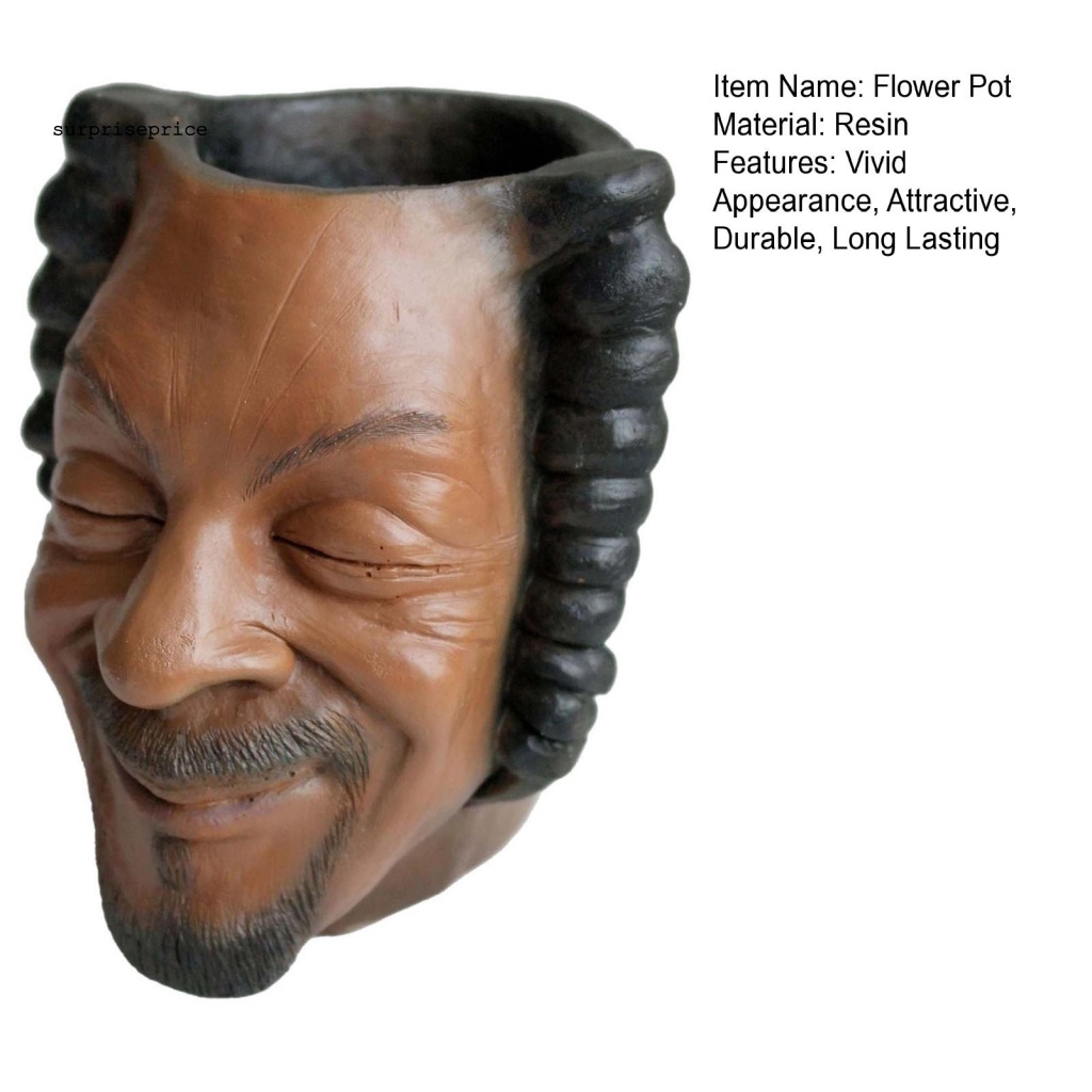 Giá Đỡ Chậu Hoa Hình Đầu Nhân Vật Vui Nhộn Chống Biến Dạng Tái Sử Dụng Được Trang Trí Nhà Cửa