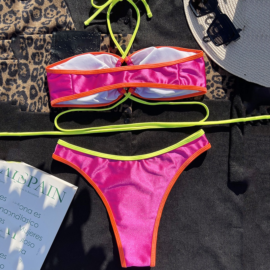 Bikini Hai Mảnh Phối Dây Kim Loại Gợi Cảm Quyến Rũ Dành Cho Nữ