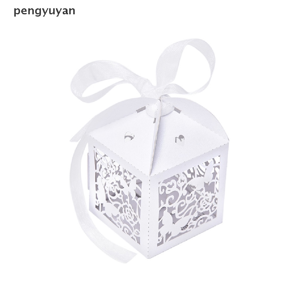 [pengyuyan] 10 / 50 / 100 Hộp Quà Giấy Hình Bướm Có Ruy Băng