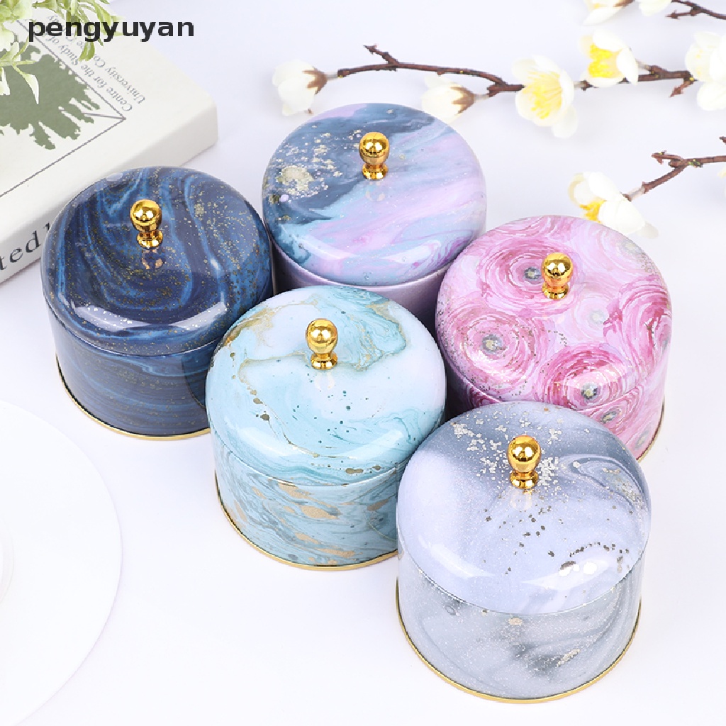 [pengyuyan] Hộp Thiếc Tròn Đựng Trang Sức / Kẹo / Tiền Xu / Trang Điểm Kiểu Retro