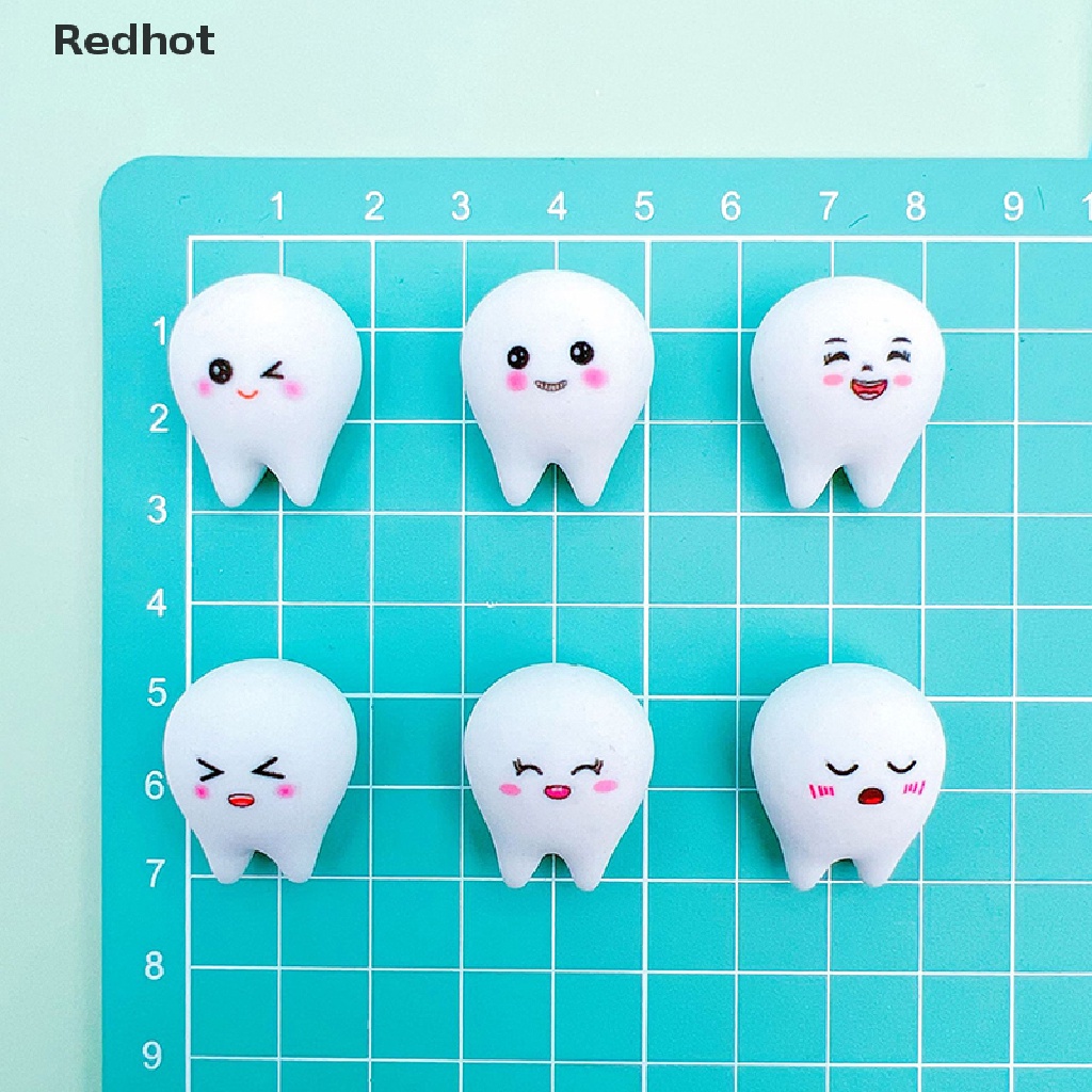 < Redhot > Bộ 2 Đồ Trang Trí Răng Nhựa Phát Quang Hình Biểu Tượng Cảm Xúc Hoạt Hình Dễ Thương