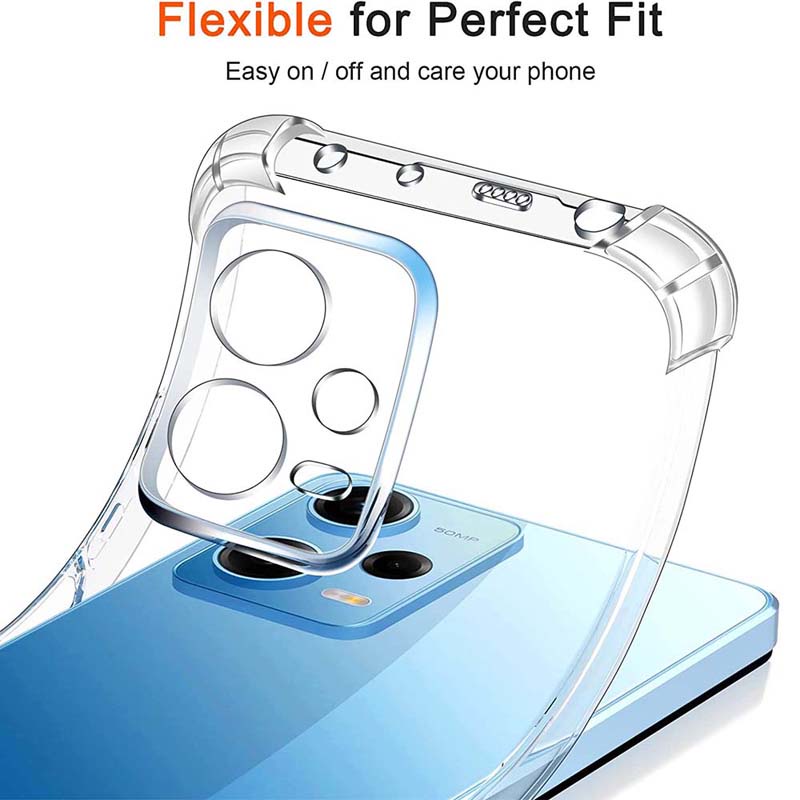 Ốp lưng điện thoại chống sốc trong suốt cho Xiaomi Mi Redmi Note 12 Pro + 5G