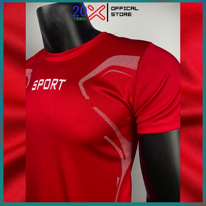 Áo thể thao nam SPORT cổ tròn ngắn tay đẹp vải thun lạnh cao cấp 20X96E