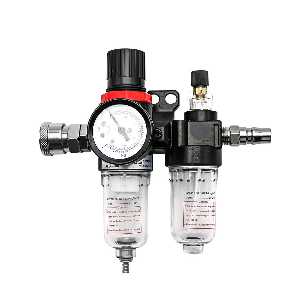 Lọc tách nước tách dầu máy nén khí cỡ nhỏ dưới 60L có kèm khớp nối nhanh