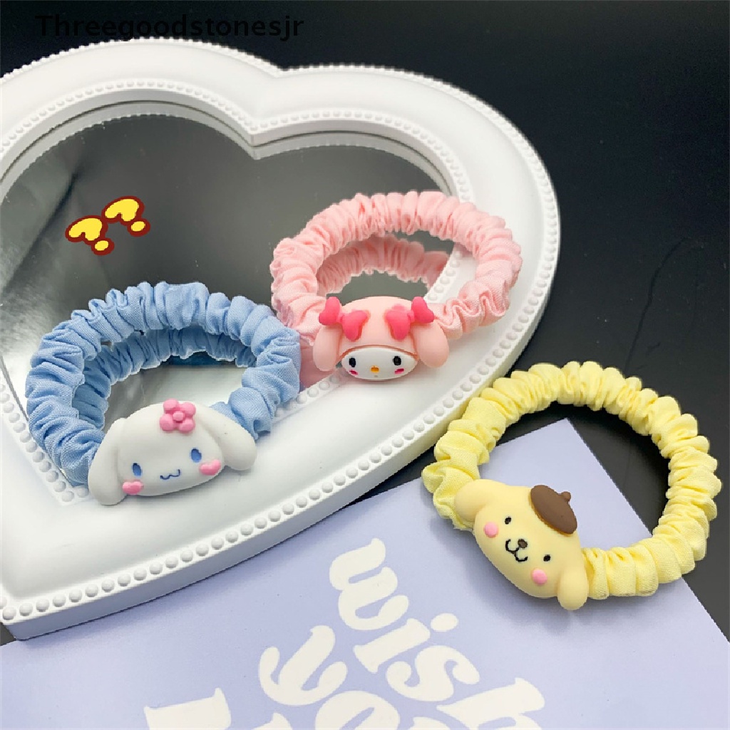 Dây Cột Tóc Scrunchies Co Giãn Hình Thú Hoạt Hình Đáng Yêu Cho Nữ JR