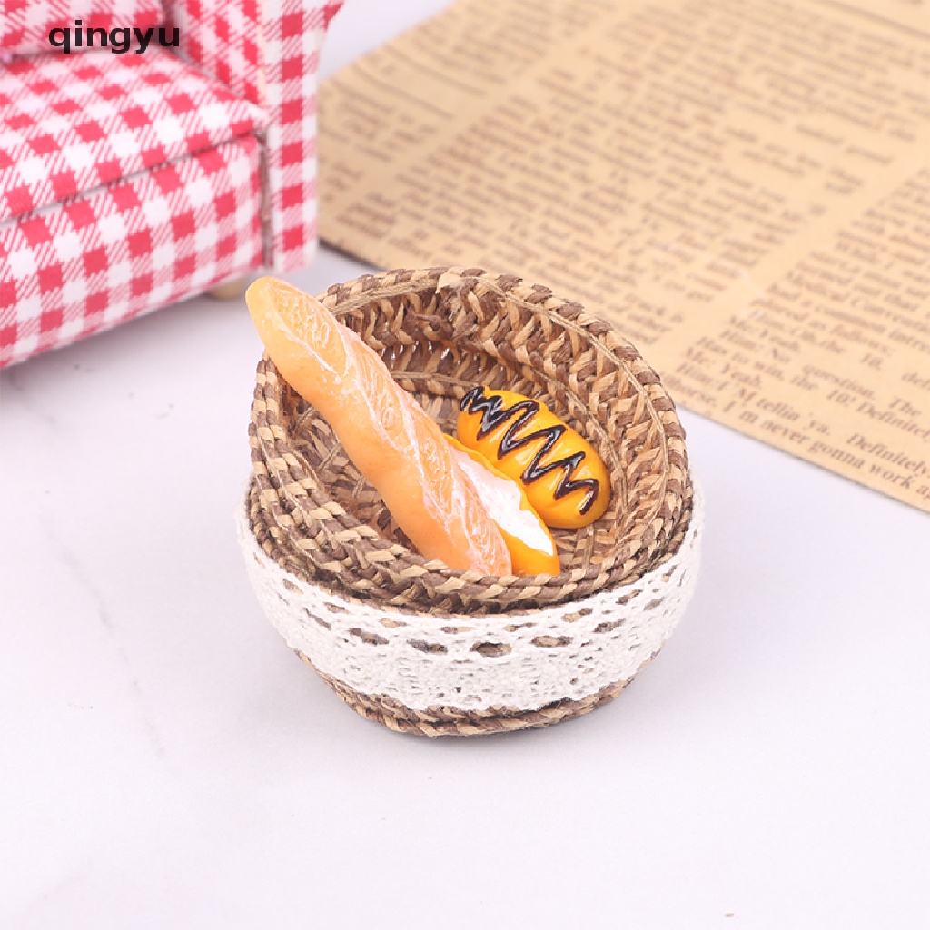 Giỏ Đan Đựng Trái Cây / Thực Phẩm Tỉ Lệ 1: 12 1: 6 Trang Trí Nhà Búp Bê