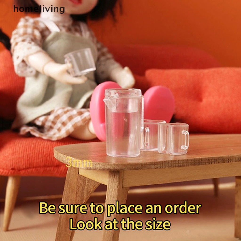 Bộ 5 Cốc Nước Trong Suốt Dùng Trang Trí Nhà Búp Bê 1: 12