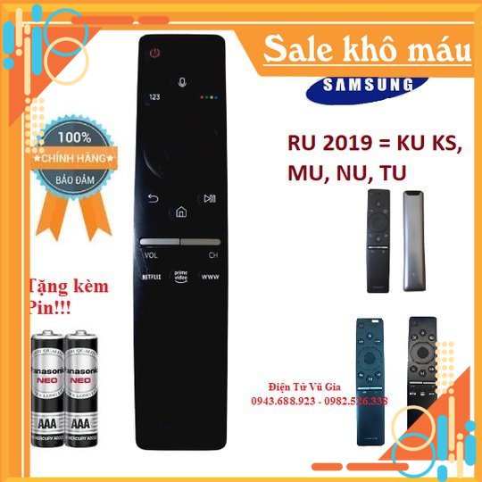 Remote Điều khiển tivi Samsung giọng nói RU 2019 có tìm kiếm bằng Tiếng Việt- Hàng chính hãng Made in sale lon n