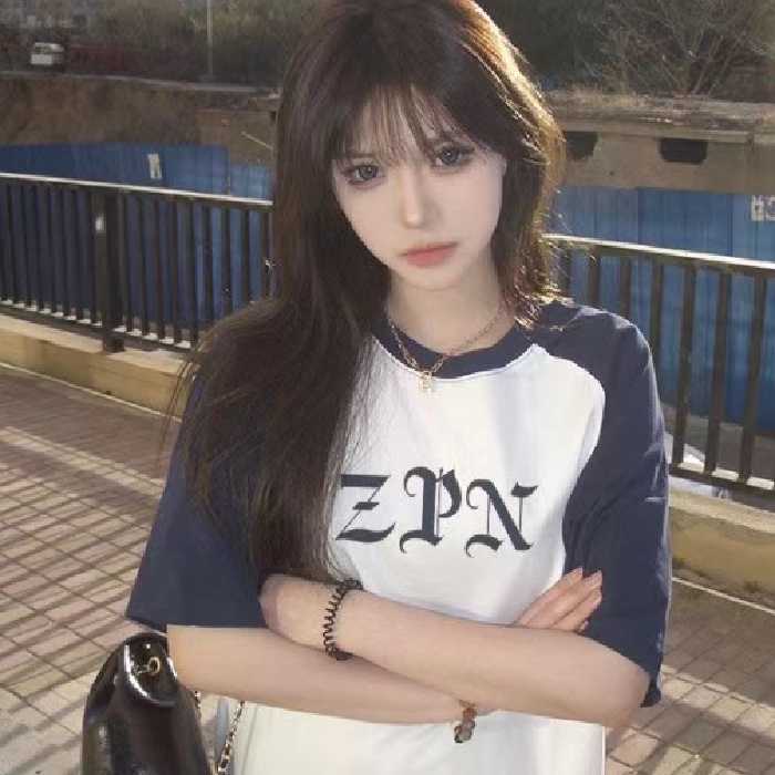 Áo Thun Cotton Tay Ngắn Dáng Rộng In Họa Tiết Phong Cách Hàn Quốc Mới Cho Nữ