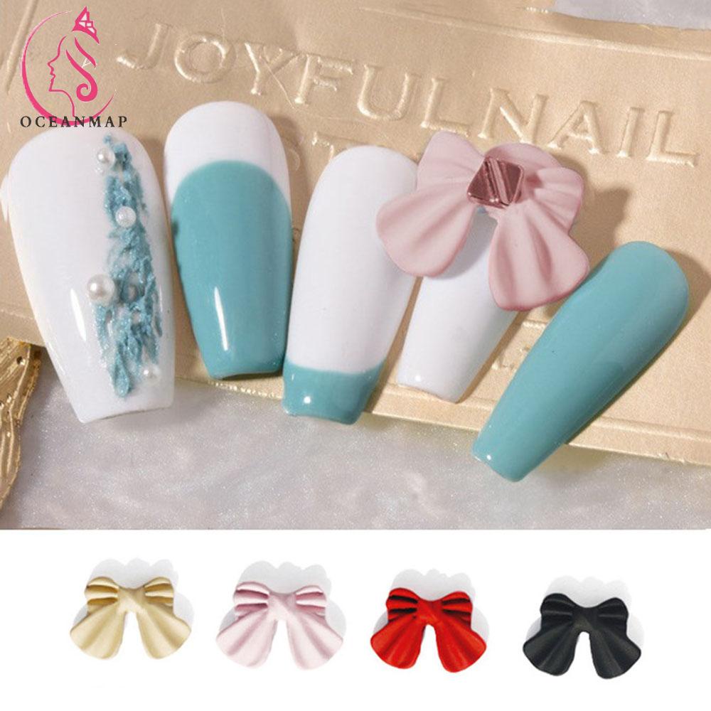 [Hàng mới về] Set 10 phụ kiện nơ đính móng tay trang trí nghệ thuật xinh xắn