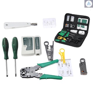 9 in 1 lan network fix cable tester crimper plier hand tool kit cat5 rj45 rj11 rj12 stripping make ethernet connector test