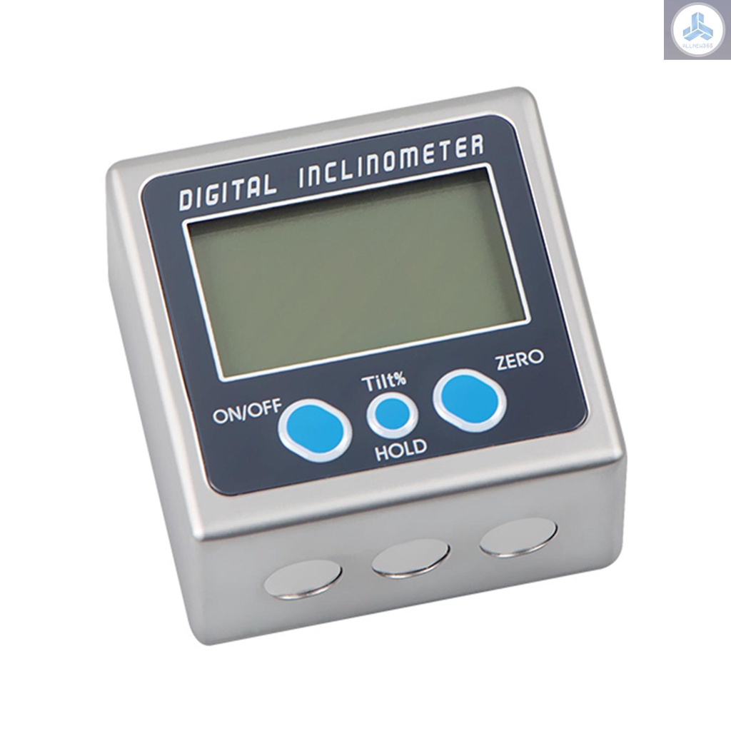 Multi-functional Digital Inclinometer Zinc Alloy Shell 360° Electronic Protractor Mini Digital Angle Gauge with Magnet